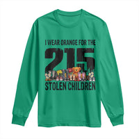 I Wear Orange For The 215 Stolen Children Long Sleeve Shirt Native Child Tribute 215 Memorial Awareness - Wonder Print Shop