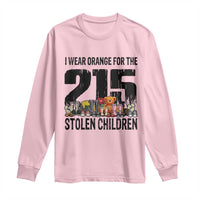 I Wear Orange For The 215 Stolen Children Long Sleeve Shirt Native Child Tribute 215 Memorial Awareness - Wonder Print Shop