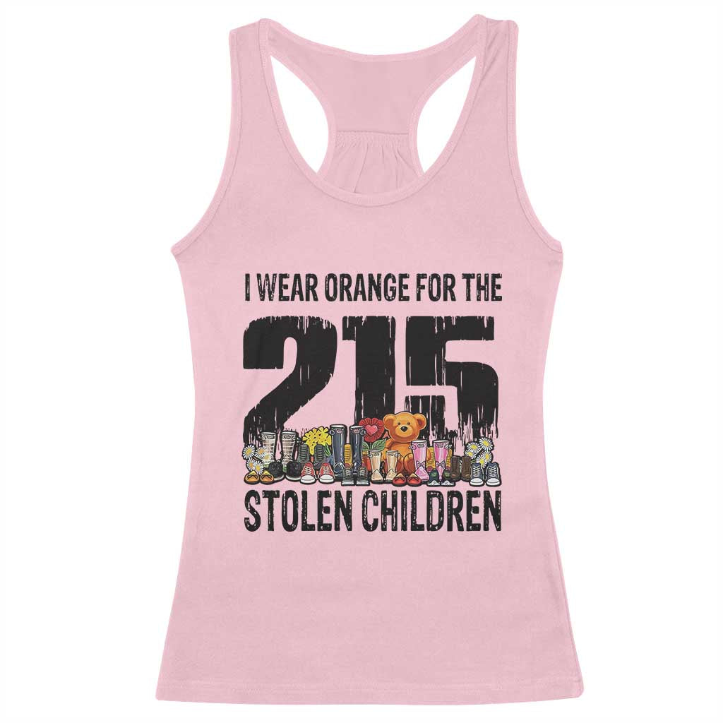 I Wear Orange For The 215 Stolen Children Racerback Tank Top Native Child Tribute 215 Memorial Awareness - Wonder Print Shop