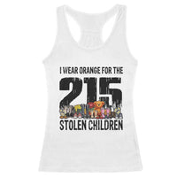 I Wear Orange For The 215 Stolen Children Racerback Tank Top Native Child Tribute 215 Memorial Awareness - Wonder Print Shop
