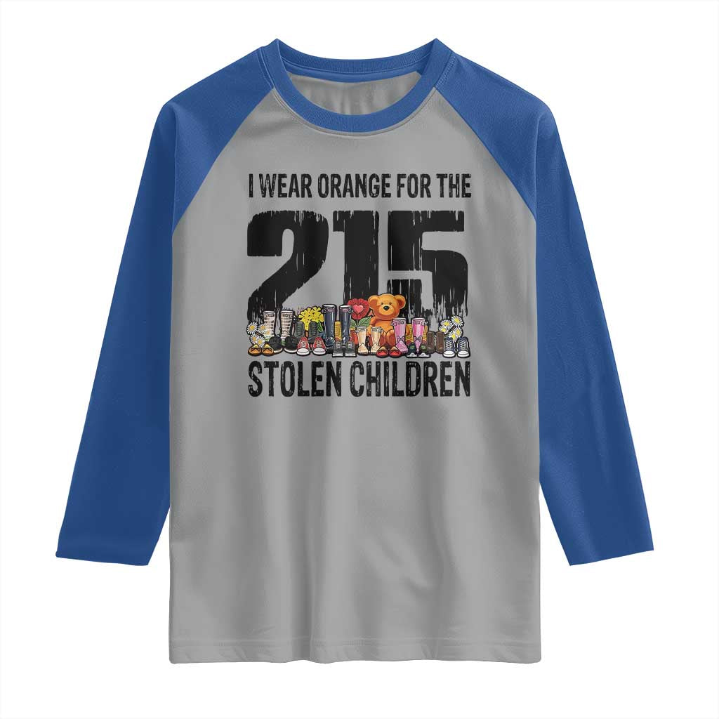 I Wear Orange For The 215 Stolen Children Raglan Shirt Native Child Tribute 215 Memorial Awareness - Wonder Print Shop