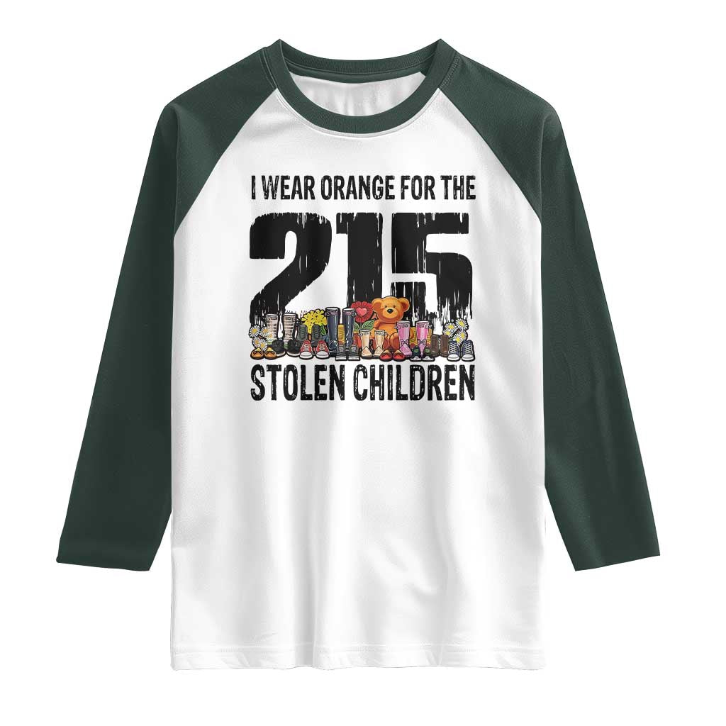 I Wear Orange For The 215 Stolen Children Raglan Shirt Native Child Tribute 215 Memorial Awareness - Wonder Print Shop