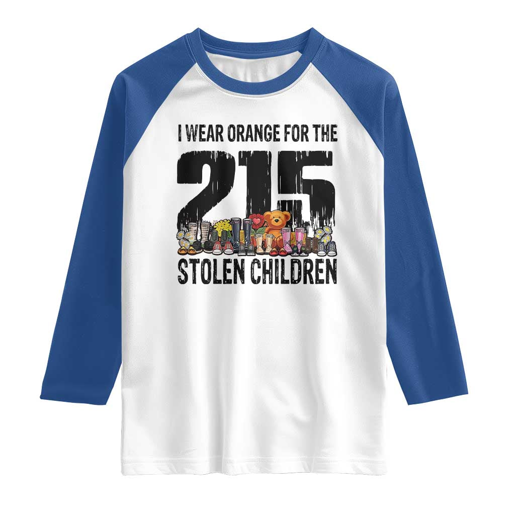I Wear Orange For The 215 Stolen Children Raglan Shirt Native Child Tribute 215 Memorial Awareness - Wonder Print Shop