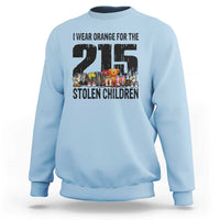 I Wear Orange For The 215 Stolen Children Sweatshirt Native Child Tribute 215 Memorial Awareness - Wonder Print Shop