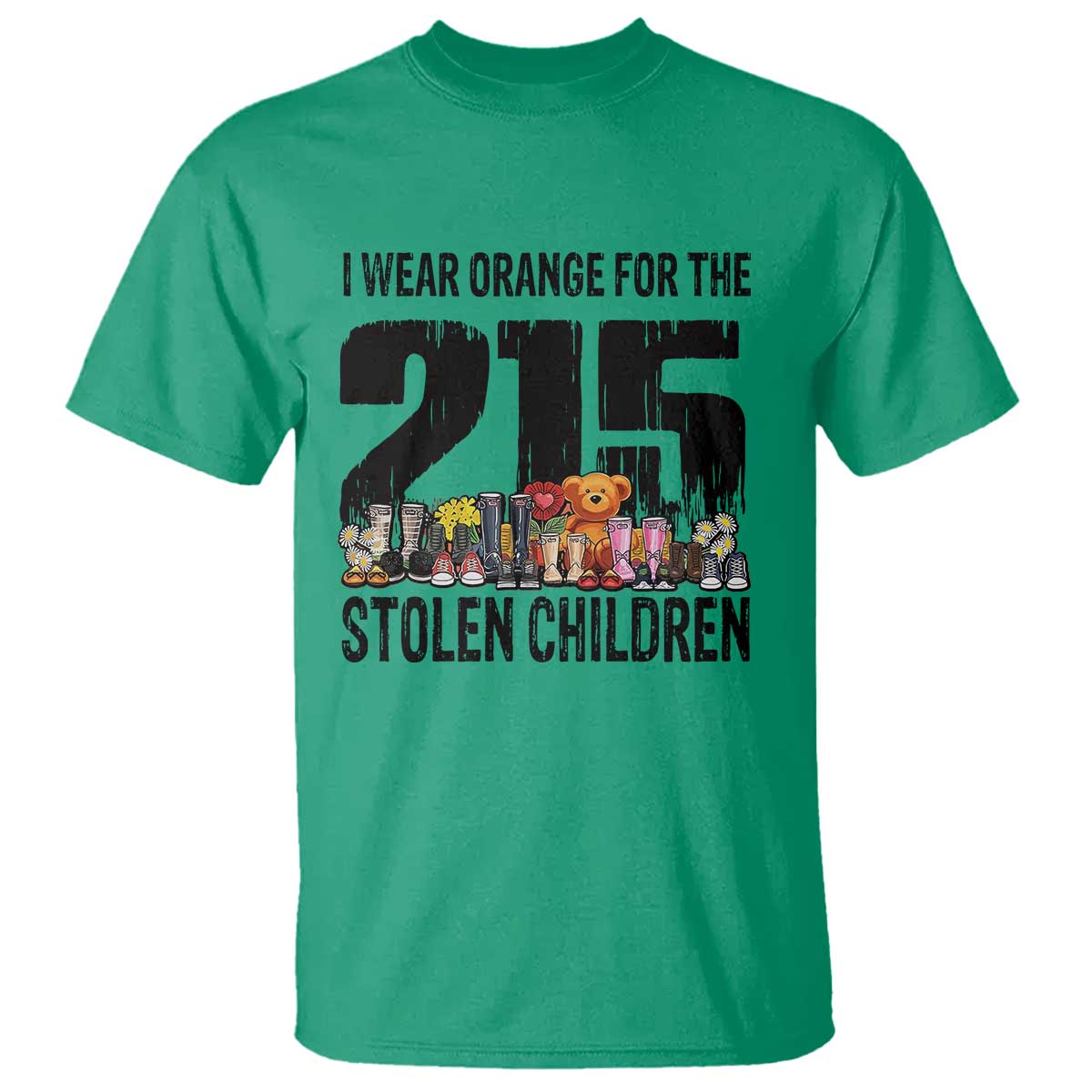 I Wear Orange For The 215 Stolen Children T Shirt Native Child Tribute 215 Memorial Awareness - Wonder Print Shop