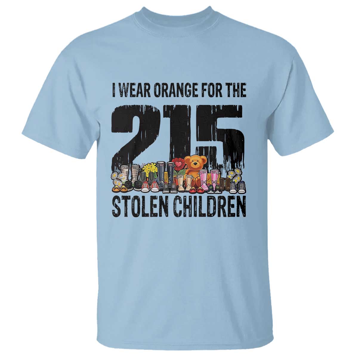 I Wear Orange For The 215 Stolen Children T Shirt Native Child Tribute 215 Memorial Awareness - Wonder Print Shop