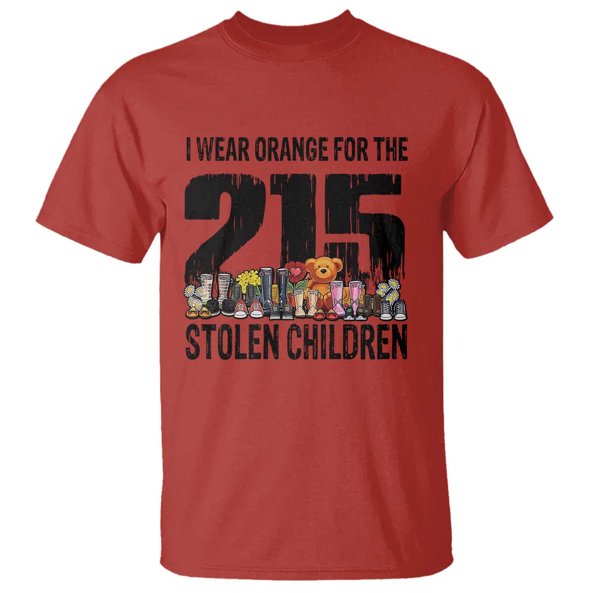 I Wear Orange For The 215 Stolen Children T Shirt Native Child Tribute 215 Memorial Awareness - Wonder Print Shop