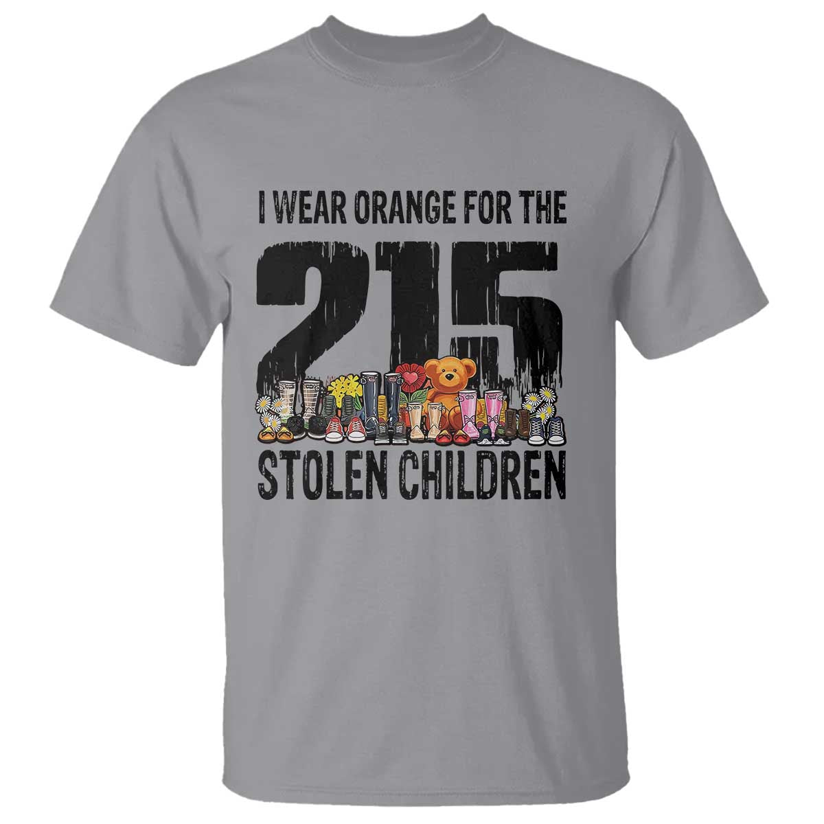I Wear Orange For The 215 Stolen Children T Shirt Native Child Tribute 215 Memorial Awareness - Wonder Print Shop