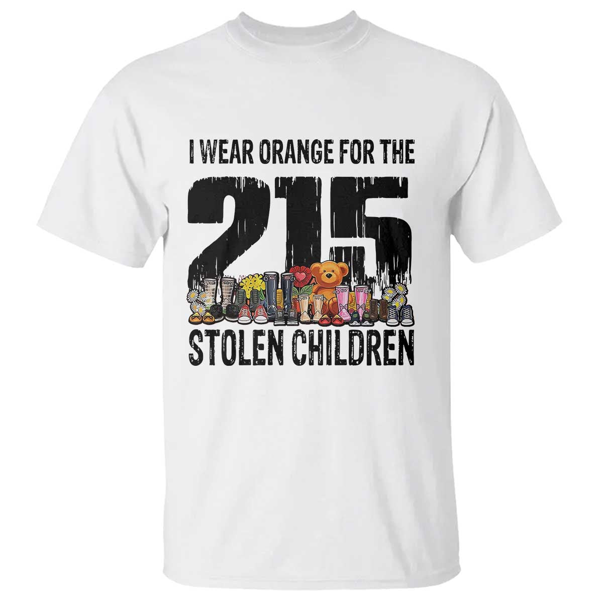 I Wear Orange For The 215 Stolen Children T Shirt Native Child Tribute 215 Memorial Awareness - Wonder Print Shop