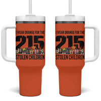 I Wear Orange For The 215 Stolen Children Tumbler With Handle Native Child Tribute 215 Memorial Awareness - Wonder Print Shop