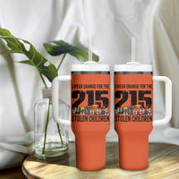 I Wear Orange For The 215 Stolen Children Tumbler With Handle Native Child Tribute 215 Memorial Awareness - Wonder Print Shop