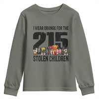 I Wear Orange For The 215 Stolen Children Youth Sweatshirt Native Child Tribute 215 Memorial Awareness - Wonder Print Shop