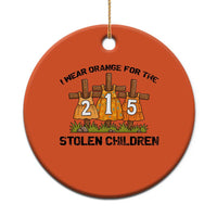 Orange Shirt Day Christmas Ceramic Ornament I Wear Orange For The 215 Stolen Children - Wonder Print Shop