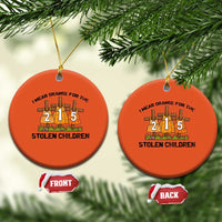 Orange Shirt Day Christmas Ceramic Ornament I Wear Orange For The 215 Stolen Children - Wonder Print Shop