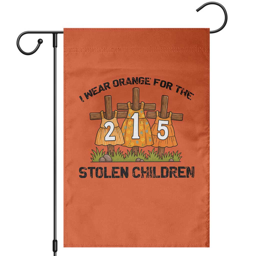 Orange Shirt Day Garden Flag I Wear Orange For The 215 Stolen Children - Wonder Print Shop