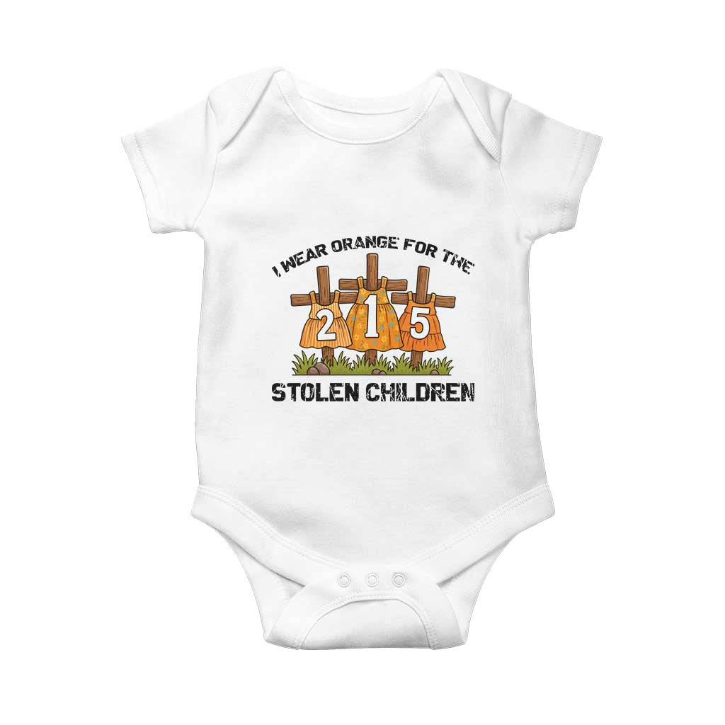 Orange Shirt Day Baby Onesie I Wear Orange For The 215 Stolen Children - Wonder Print Shop