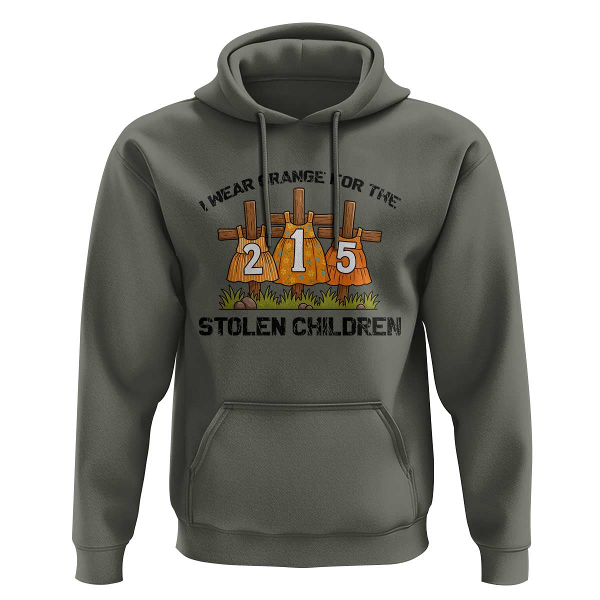 Orange Shirt Day Hoodie I Wear Orange For The 215 Stolen Children - Wonder Print Shop