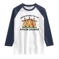 Orange Shirt Day Raglan Shirt I Wear Orange For The 215 Stolen Children - Wonder Print Shop