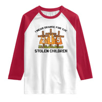 Orange Shirt Day Raglan Shirt I Wear Orange For The 215 Stolen Children - Wonder Print Shop