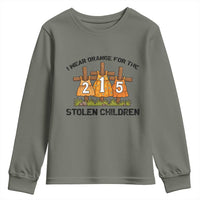 Orange Shirt Day Youth Sweatshirt I Wear Orange For The 215 Stolen Children - Wonder Print Shop