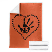 Orange Shirt Day Throw Blanket I Wear Orange For The Stolen Children 215 Memorial Tribute - Wonder Print Shop