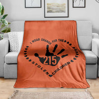 Orange Shirt Day Throw Blanket I Wear Orange For The Stolen Children 215 Memorial Tribute - Wonder Print Shop