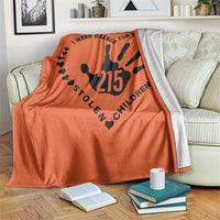 Orange Shirt Day Throw Blanket I Wear Orange For The Stolen Children 215 Memorial Tribute - Wonder Print Shop
