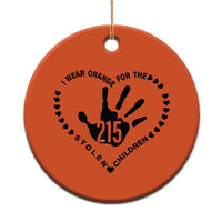Orange Shirt Day Christmas Ceramic Ornament I Wear Orange For The Stolen Children 215 Memorial Tribute - Wonder Print Shop