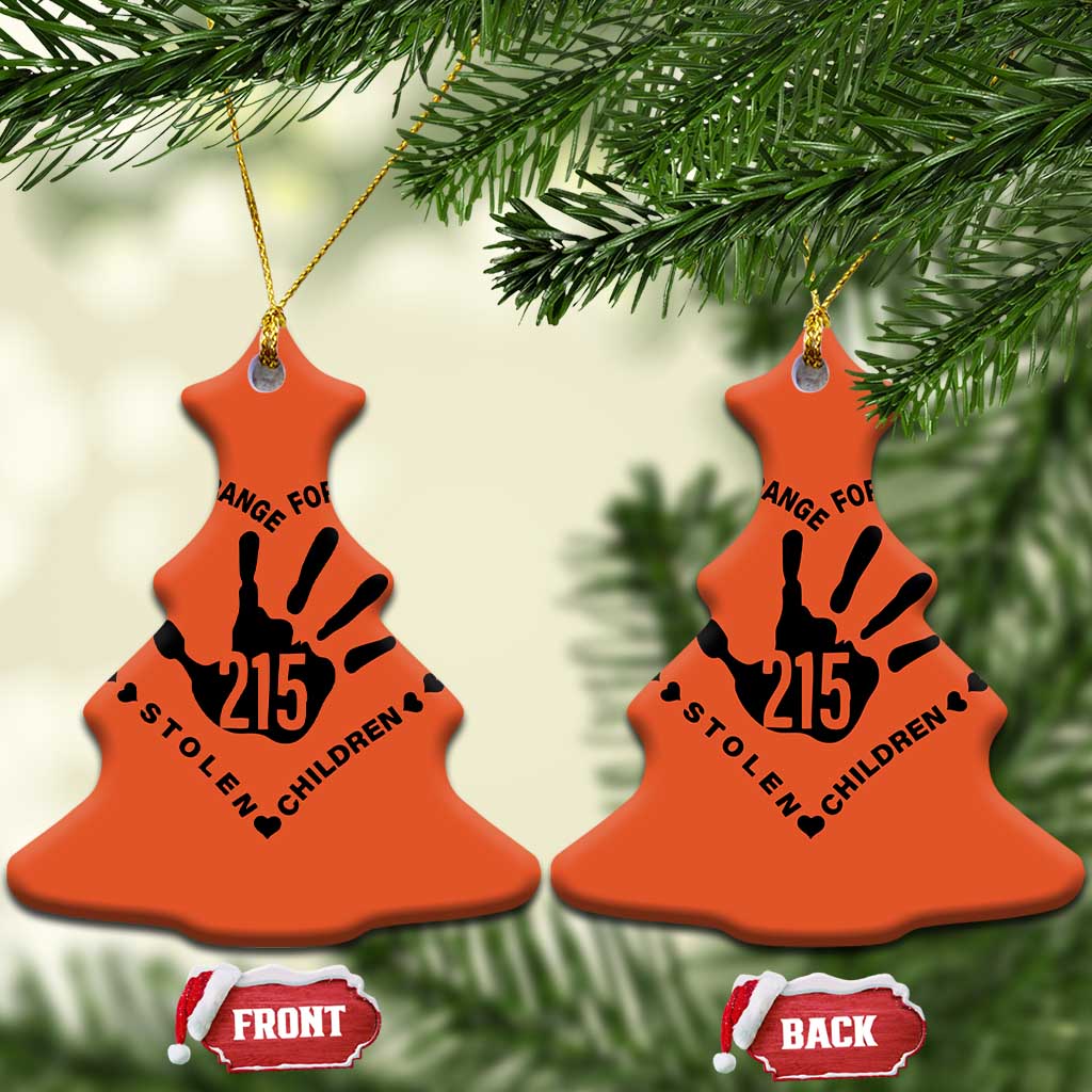 Orange Shirt Day Christmas Ceramic Ornament I Wear Orange For The Stolen Children 215 Memorial Tribute - Wonder Print Shop