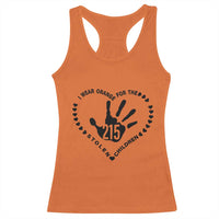 Orange Shirt Day Racerback Tank Top I Wear Orange For The Stolen Children 215 Memorial Tribute - Wonder Print Shop