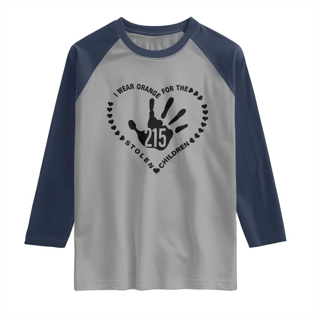 Orange Shirt Day Raglan Shirt I Wear Orange For The Stolen Children 215 Memorial Tribute - Wonder Print Shop