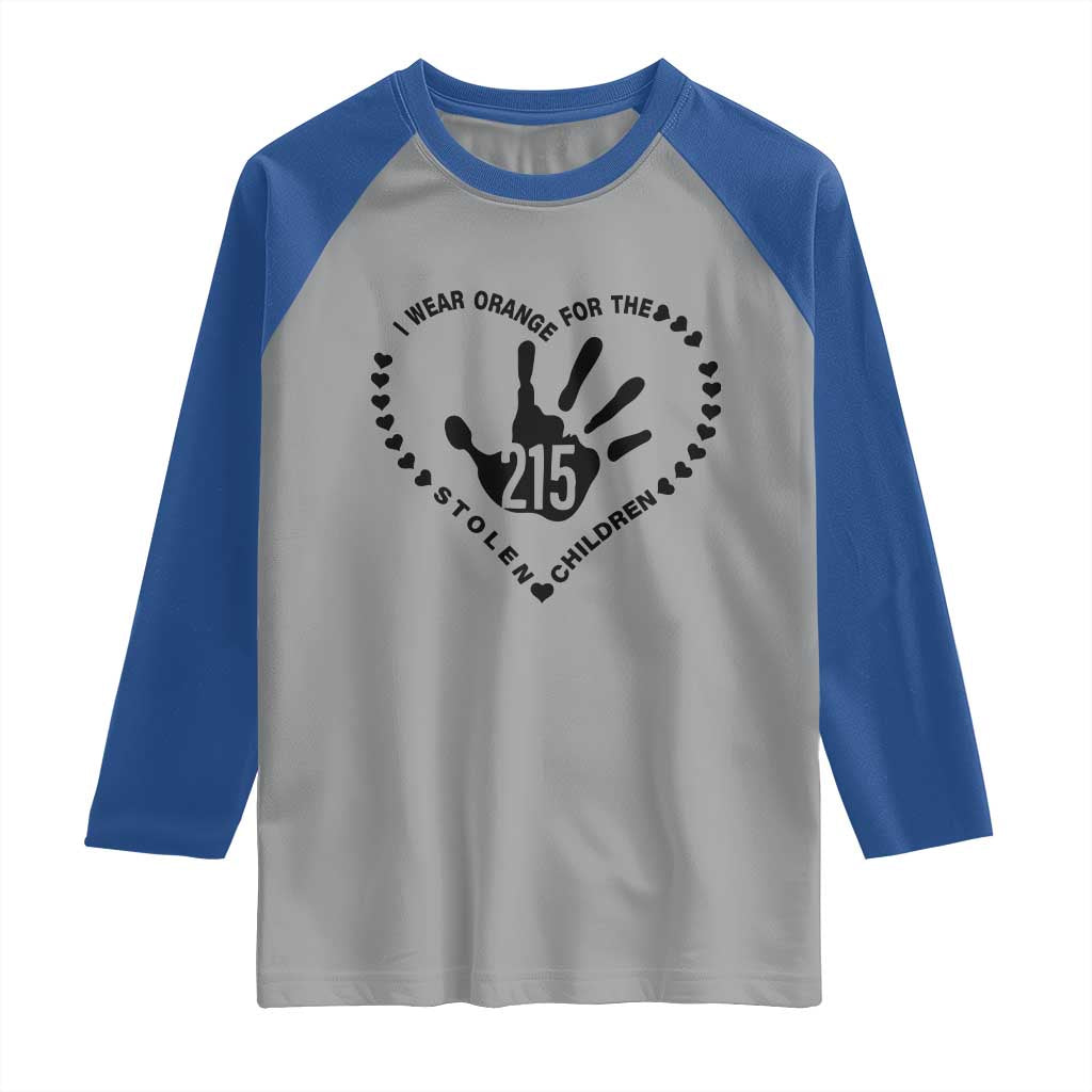 Orange Shirt Day Raglan Shirt I Wear Orange For The Stolen Children 215 Memorial Tribute - Wonder Print Shop