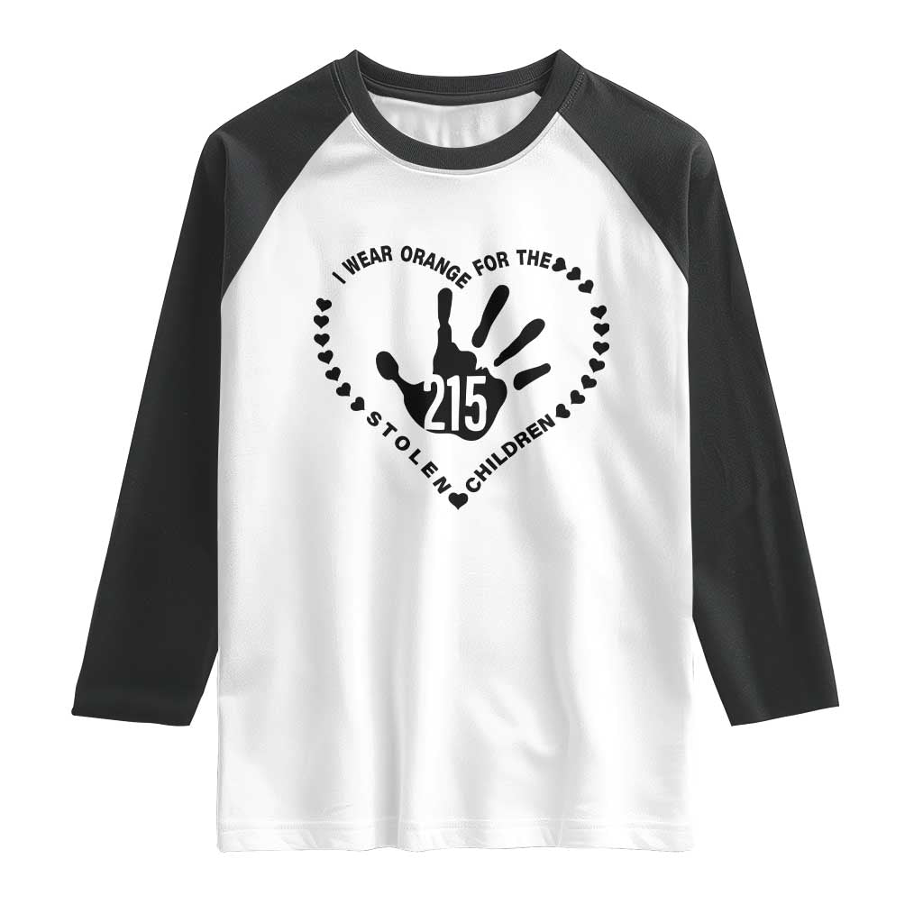 Orange Shirt Day Raglan Shirt I Wear Orange For The Stolen Children 215 Memorial Tribute - Wonder Print Shop