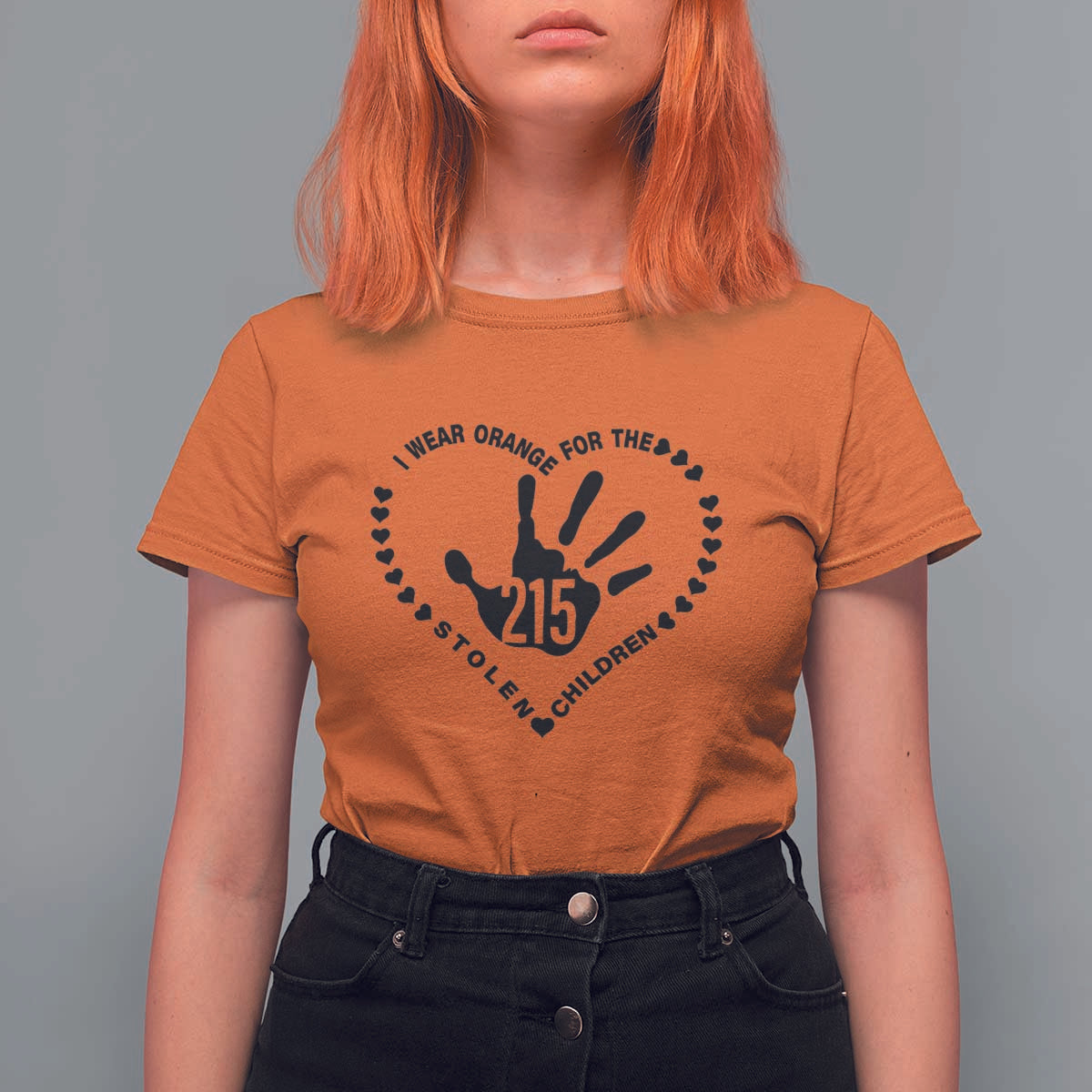 Orange Shirt Day T Shirt For Women I Wear Orange For The Stolen Children 215 Memorial Tribute - Wonder Print Shop