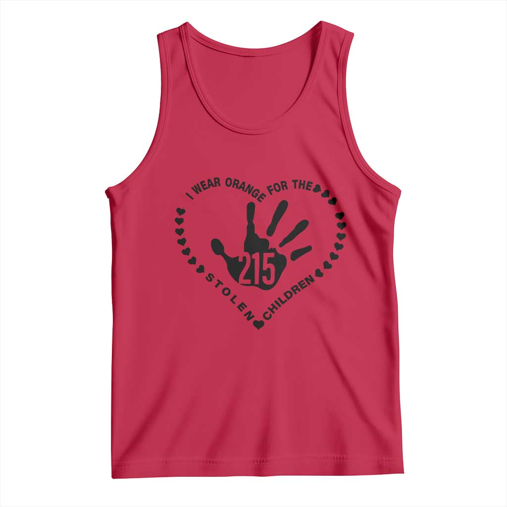 Orange Shirt Day Tank Top I Wear Orange For The Stolen Children 215 Memorial Tribute - Wonder Print Shop