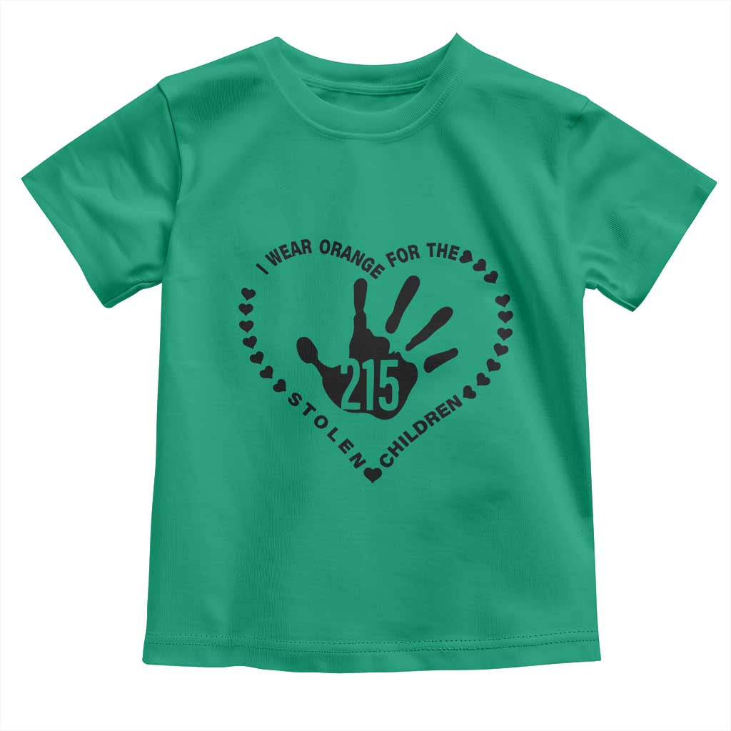 Orange Shirt Day Toddler T Shirt I Wear Orange For The Stolen Children 215 Memorial Tribute - Wonder Print Shop