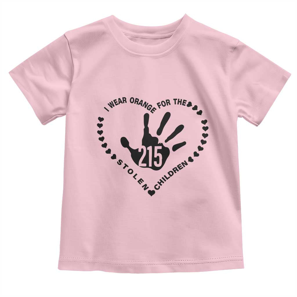 Orange Shirt Day Toddler T Shirt I Wear Orange For The Stolen Children 215 Memorial Tribute - Wonder Print Shop