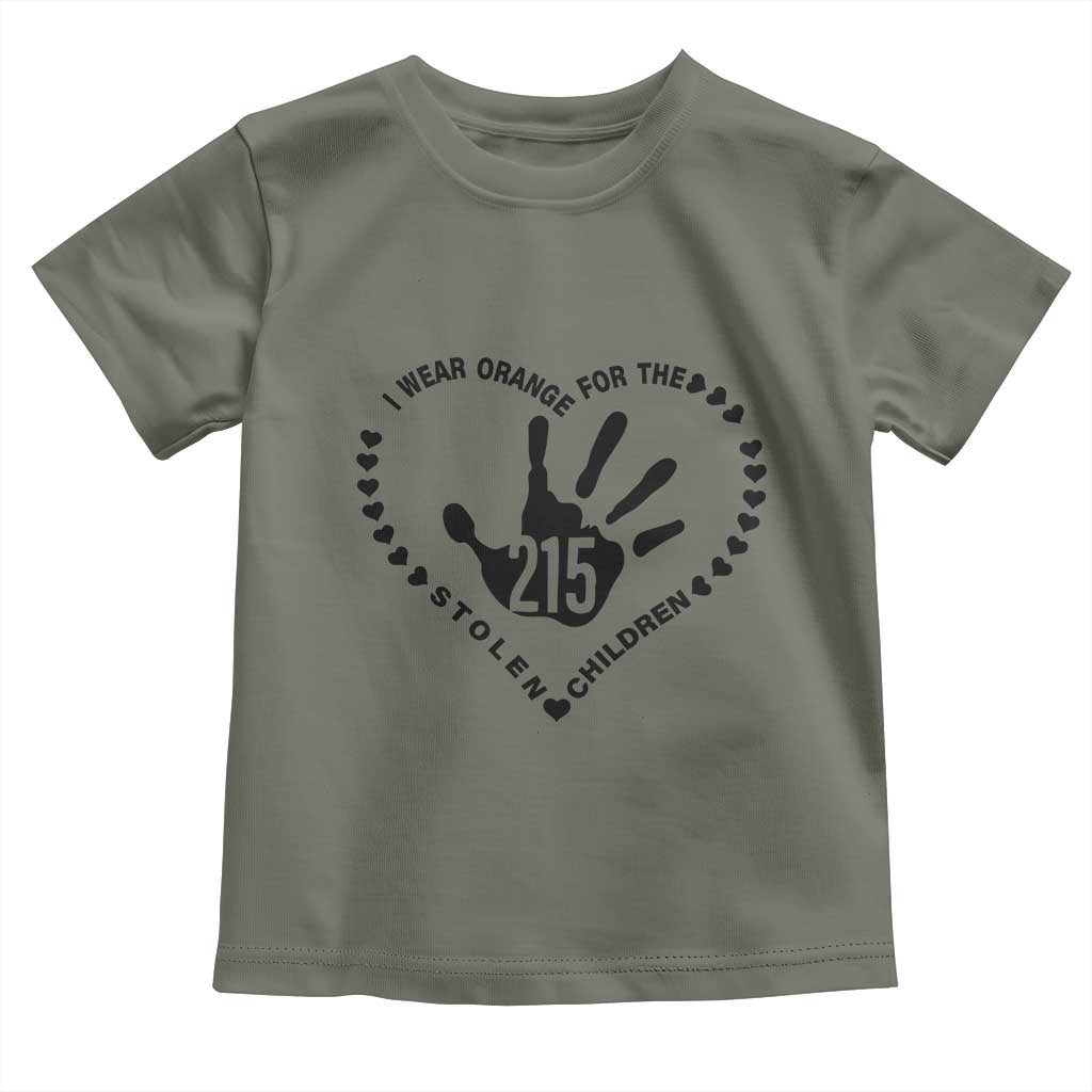 Orange Shirt Day Toddler T Shirt I Wear Orange For The Stolen Children 215 Memorial Tribute - Wonder Print Shop