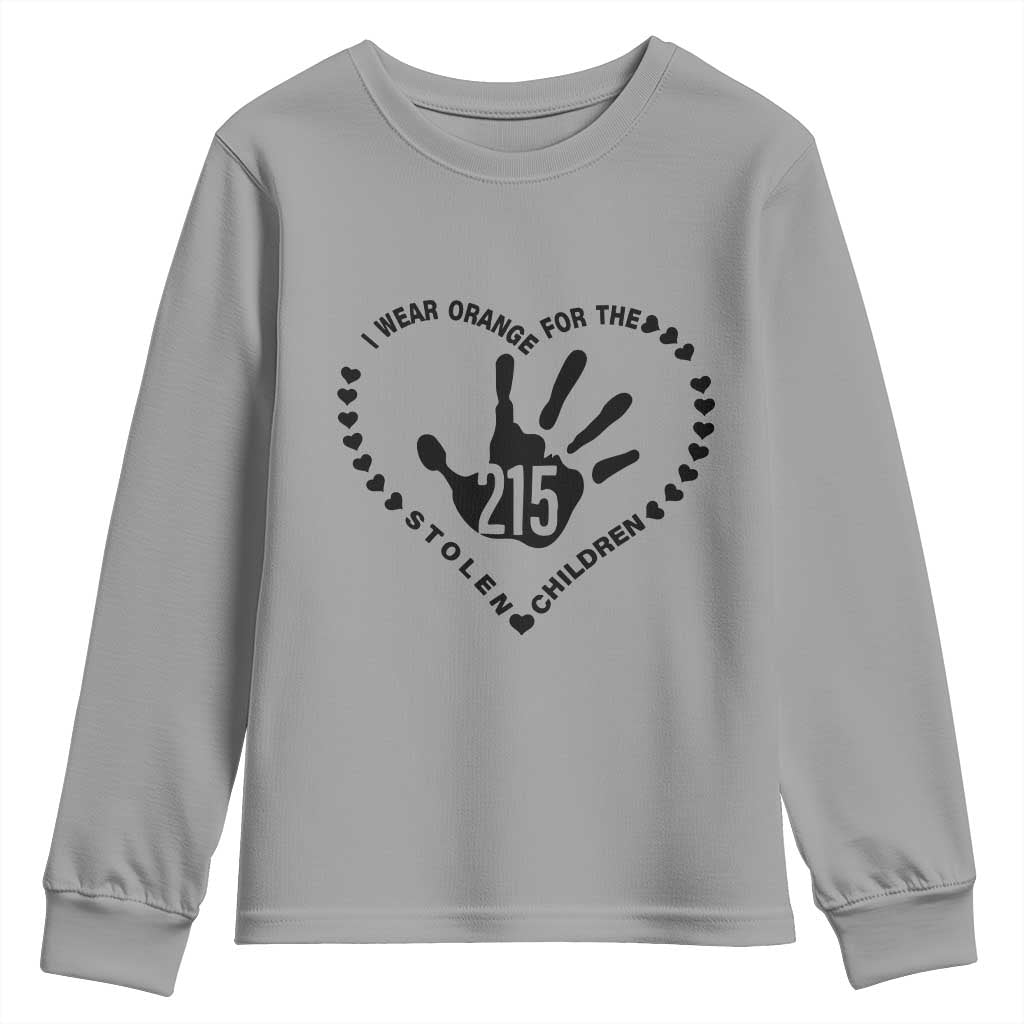 Orange Shirt Day Youth Sweatshirt I Wear Orange For The Stolen Children 215 Memorial Tribute - Wonder Print Shop