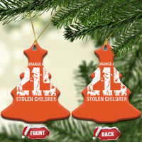 I Wear Orange For The 215 Stolen Children Christmas Ceramic Ornament Orange Shirt Day 215 Memorial Awareness - Wonder Print Shop