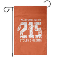 I Wear Orange For The 215 Stolen Children Garden Flag Orange Shirt Day 215 Memorial Awareness - Wonder Print Shop