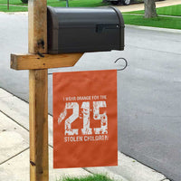 I Wear Orange For The 215 Stolen Children Garden Flag Orange Shirt Day 215 Memorial Awareness - Wonder Print Shop