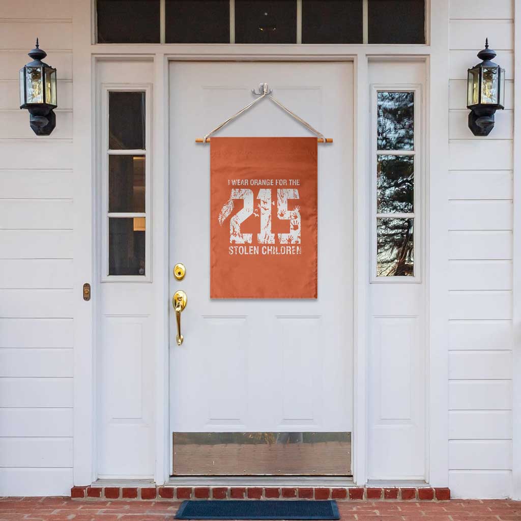I Wear Orange For The 215 Stolen Children Garden Flag Orange Shirt Day 215 Memorial Awareness - Wonder Print Shop