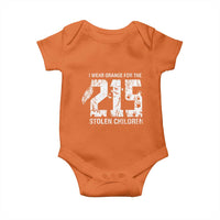 I Wear Orange For The 215 Stolen Children Baby Onesie Orange Shirt Day 215 Memorial Awareness - Wonder Print Shop