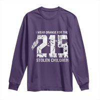 I Wear Orange For The 215 Stolen Children Long Sleeve Shirt Orange Shirt Day 215 Memorial Awareness - Wonder Print Shop