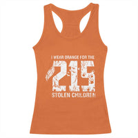 I Wear Orange For The 215 Stolen Children Racerback Tank Top Orange Shirt Day 215 Memorial Awareness - Wonder Print Shop