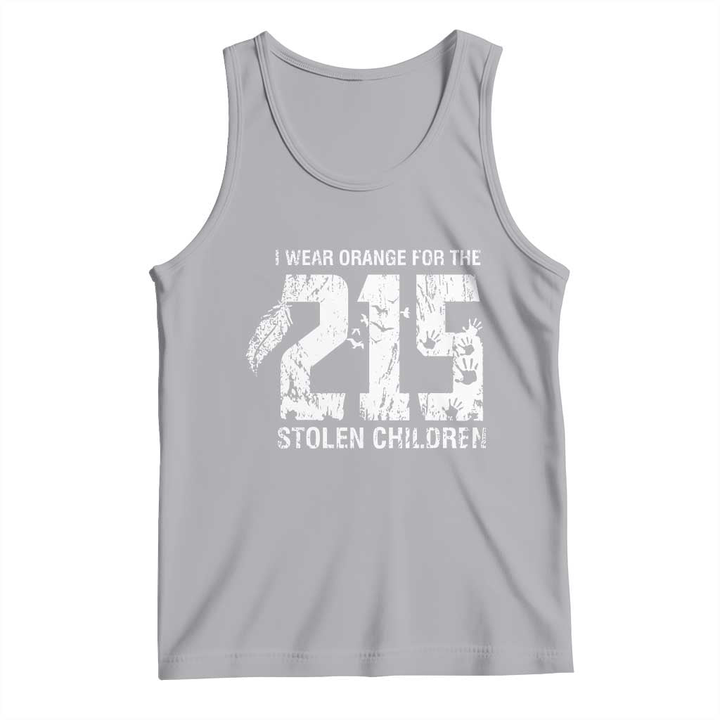 I Wear Orange For The 215 Stolen Children Tank Top Orange Shirt Day 215 Memorial Awareness - Wonder Print Shop