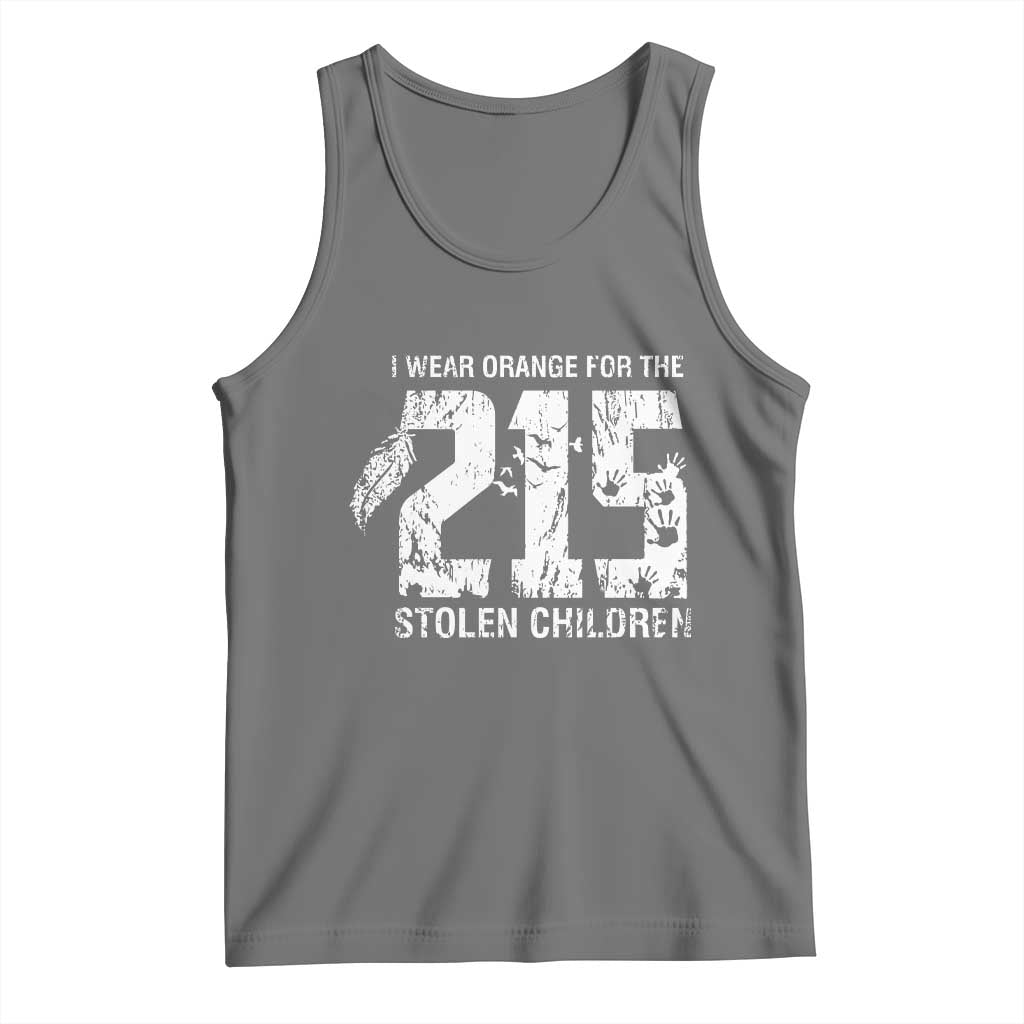 I Wear Orange For The 215 Stolen Children Tank Top Orange Shirt Day 215 Memorial Awareness - Wonder Print Shop