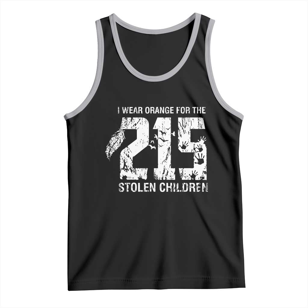 I Wear Orange For The 215 Stolen Children Tank Top Orange Shirt Day 215 Memorial Awareness - Wonder Print Shop