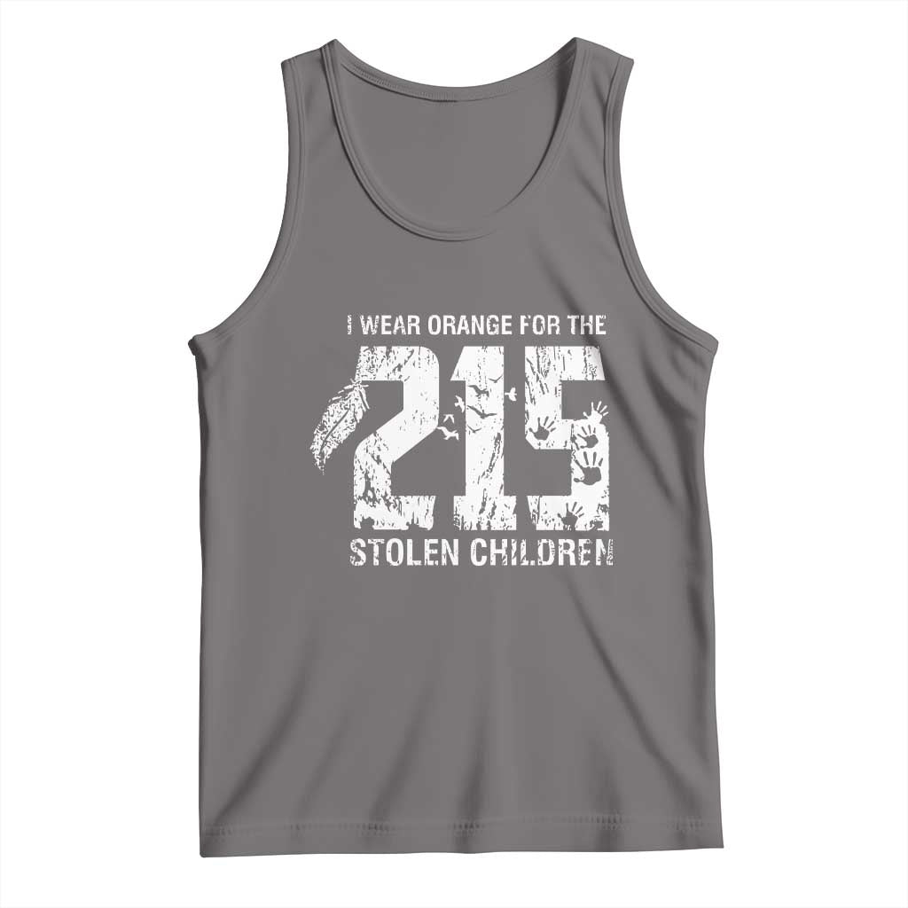 I Wear Orange For The 215 Stolen Children Tank Top Orange Shirt Day 215 Memorial Awareness - Wonder Print Shop